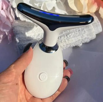 Beauty Facial Massager, 7 Color Wavy Acne Beauty Microcurrent Facial Device Skin Firming for Face Neck Beauty Device, - ShopLaredo