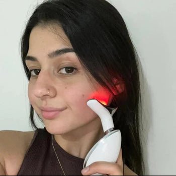Beauty Facial Massager, 7 Color Wavy Acne Beauty Microcurrent Facial Device Skin Firming for Face Neck Beauty Device, - ShopLaredo