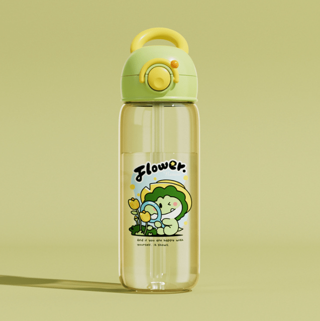 Children's Whale Cartoon Diving Fountain Water Bottle - Tritan Leakproof Sippy Cup (Various Sizes & Colors) - ShopLaredo