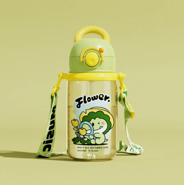 Children's Whale Cartoon Diving Fountain Water Bottle - Tritan Leakproof Sippy Cup (Various Sizes & Colors) - ShopLaredo