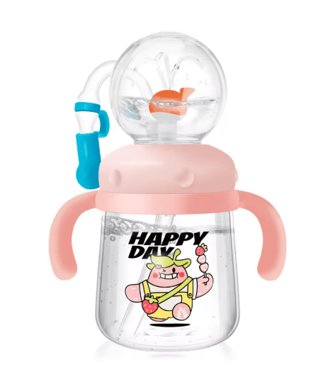 Children's Whale Cartoon Diving Fountain Water Bottle - Tritan Leakproof Sippy Cup (Various Sizes & Colors) - ShopLaredo