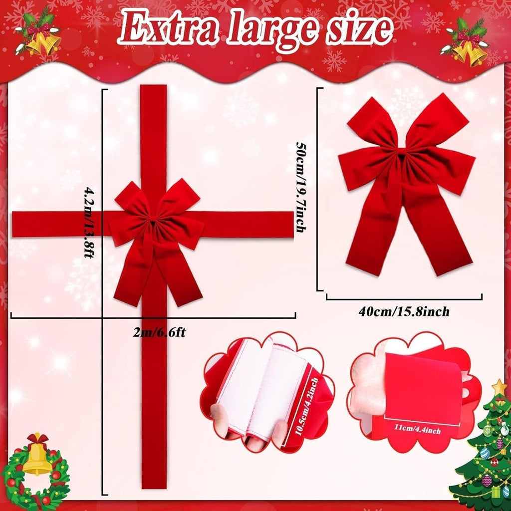 Christmas Door Hanging Bow Ribbon - ShopLaredo