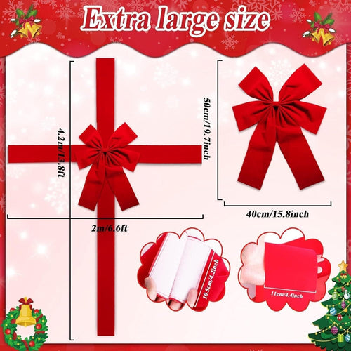 Christmas Door Hanging Bow Ribbon - ShopLaredo
