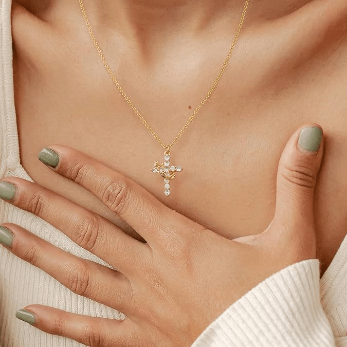 Crown Cross Necklace - ShopLaredo