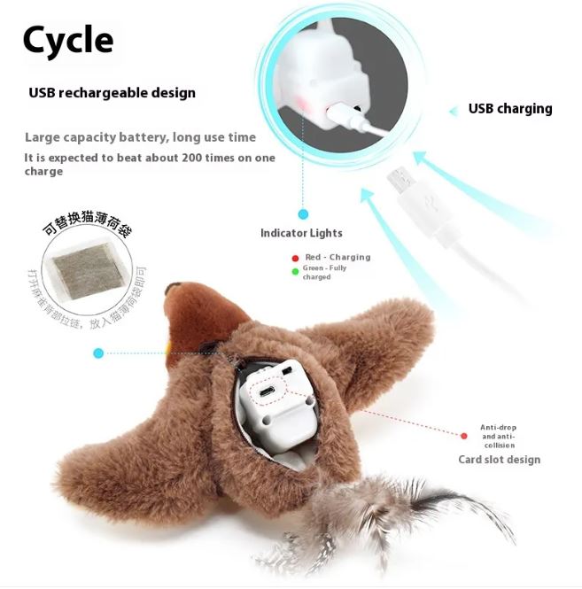 Flapping Bird Cat Toy - ShopLaredo