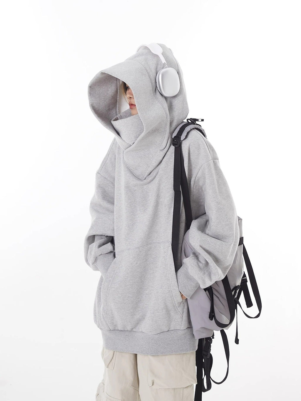 Loose High Collar Fleece Lined Hoodie - ShopLaredo