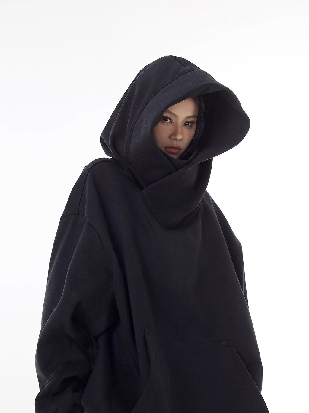 Loose High Collar Fleece Lined Hoodie - ShopLaredo