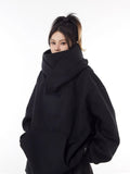 Loose High Collar Fleece Lined Hoodie - ShopLaredo