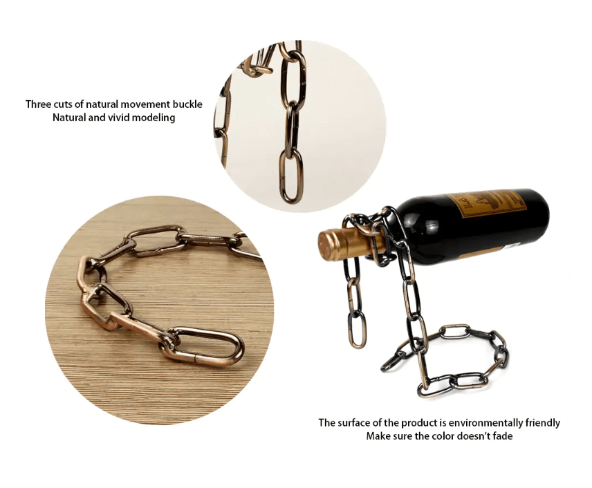 Magic Iron Chain Wine Bottle Holder - ShopLaredo