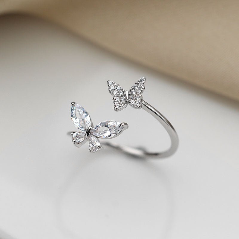 S925 Sterling Silver Butterfly Ring for Women - ShopLaredo