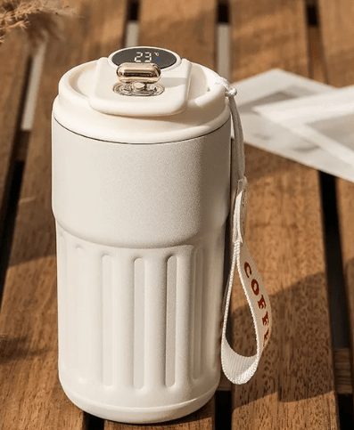 Smart Digital Thermal Bottle Portable Coffee Mug Stainless Steel Water Bottle In - Car Insulated Cup Keep Cold Vacuum Flasks 450ml - ShopLaredo
