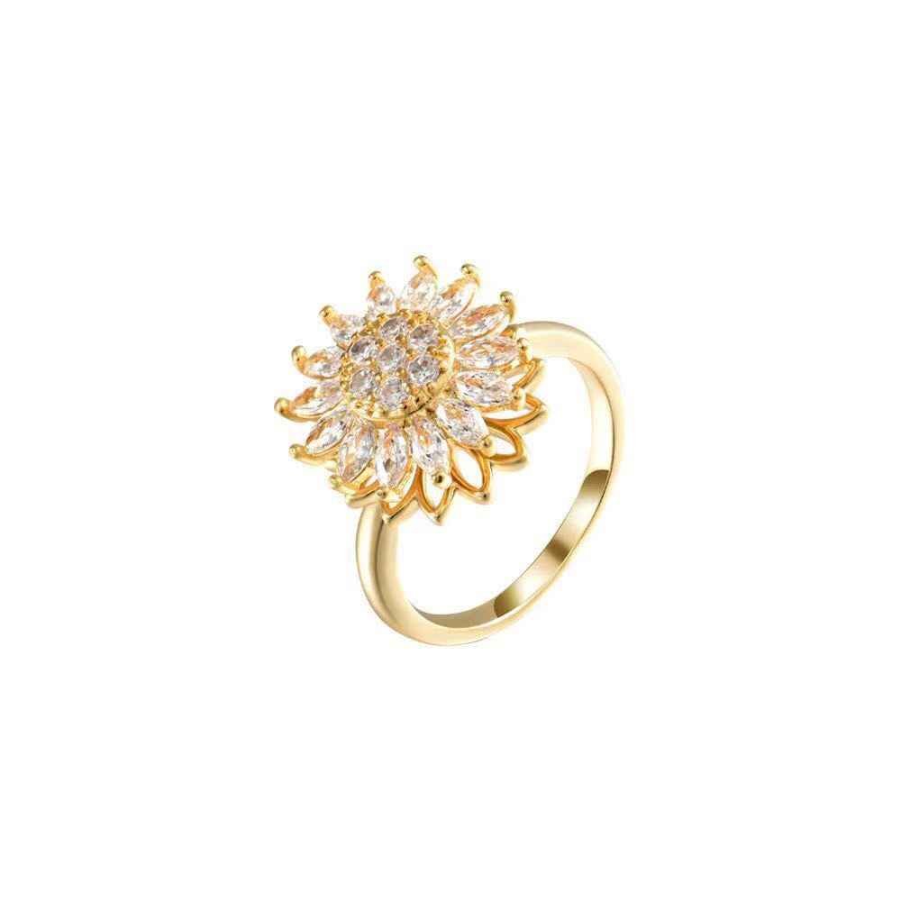 Sunflower Rotation Ring for Anxiety Relief - ShopLaredo