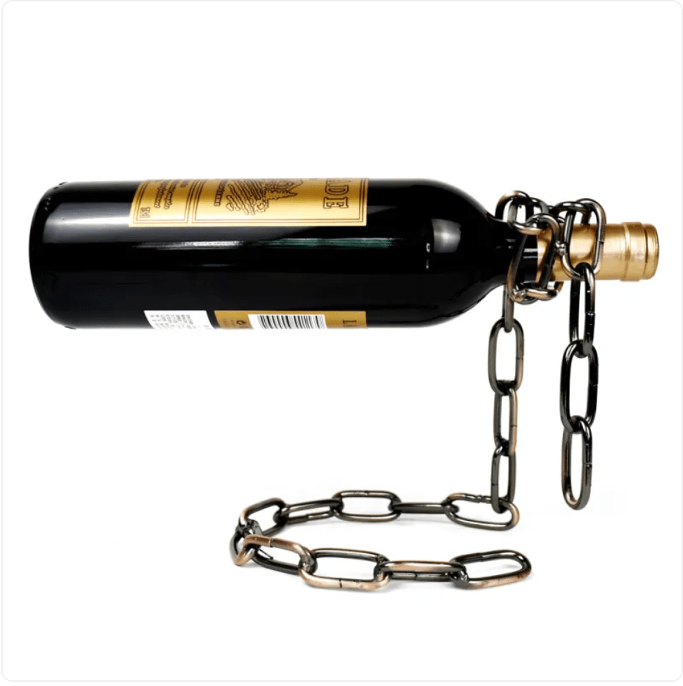 Suspension Chain Wine Rack Metal Holder - ShopLaredo